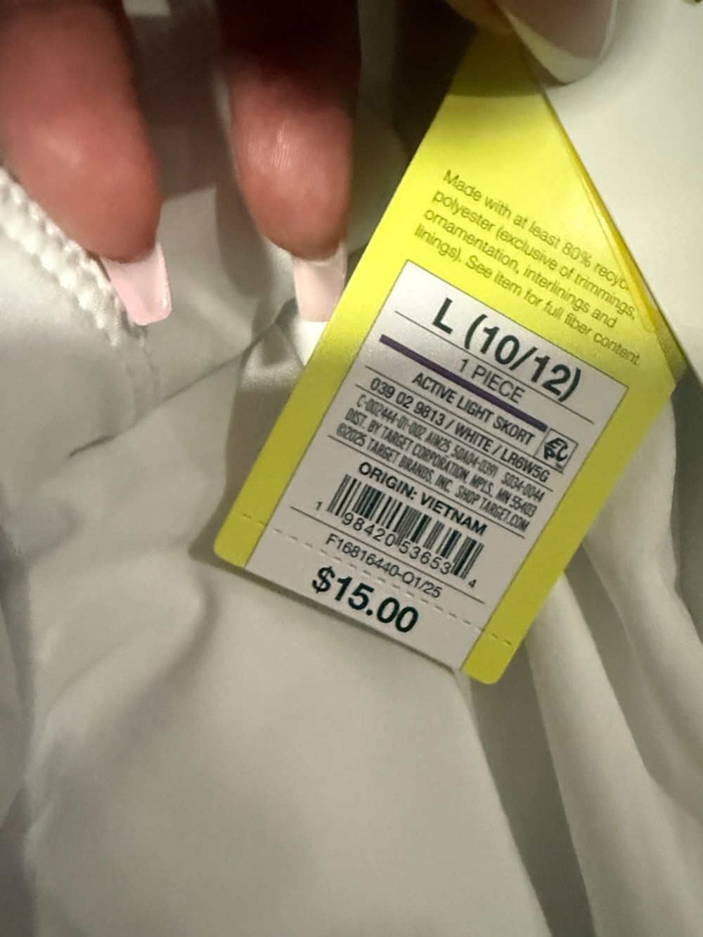 New girls All in Motion High-rise Tennis Athletic Skort White S-XS, S, L NWT…49 - Picture 15 of 16